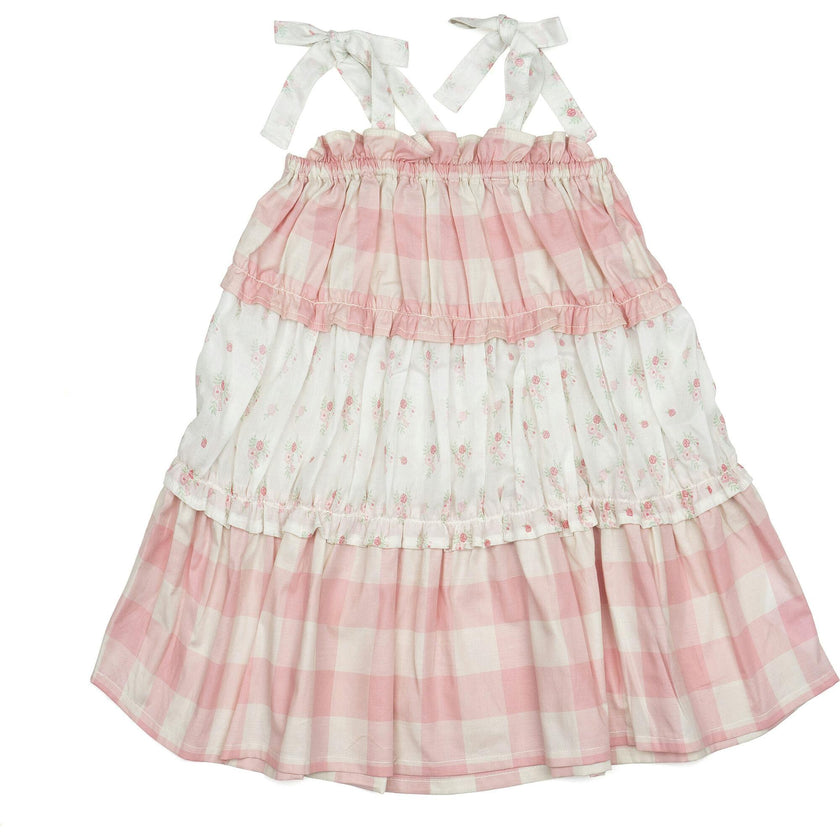 Amber Dress in Pink Gingham