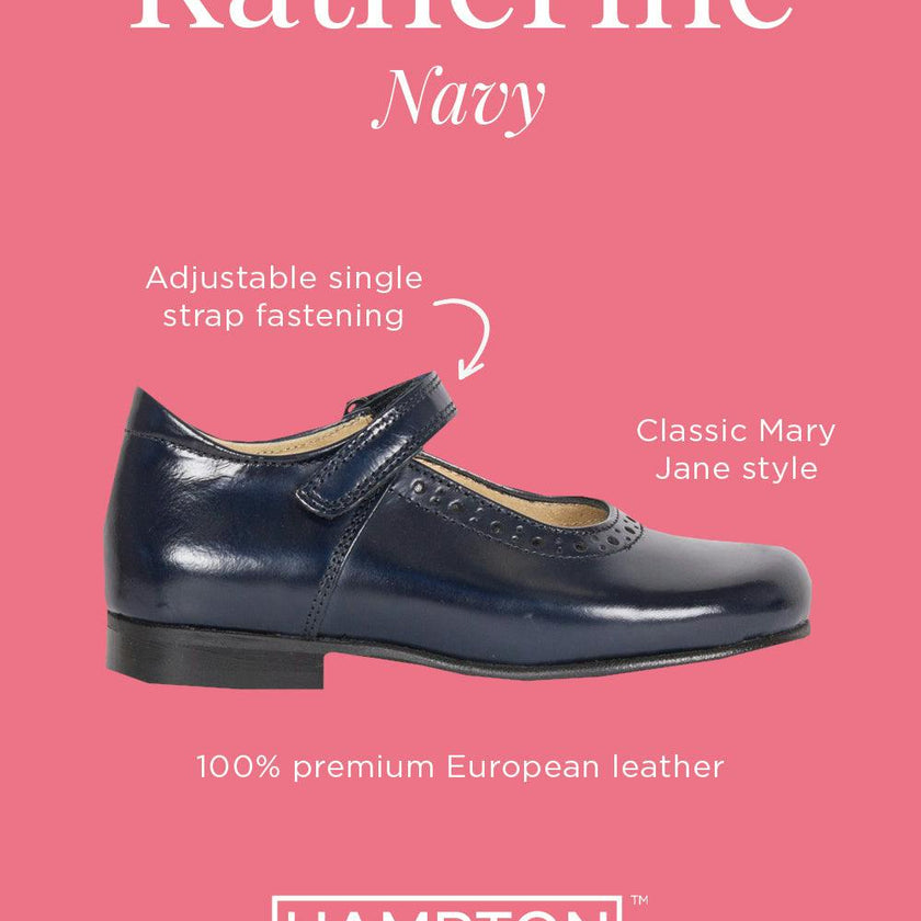 Hampton Classics Katherine School Shoes in Navy