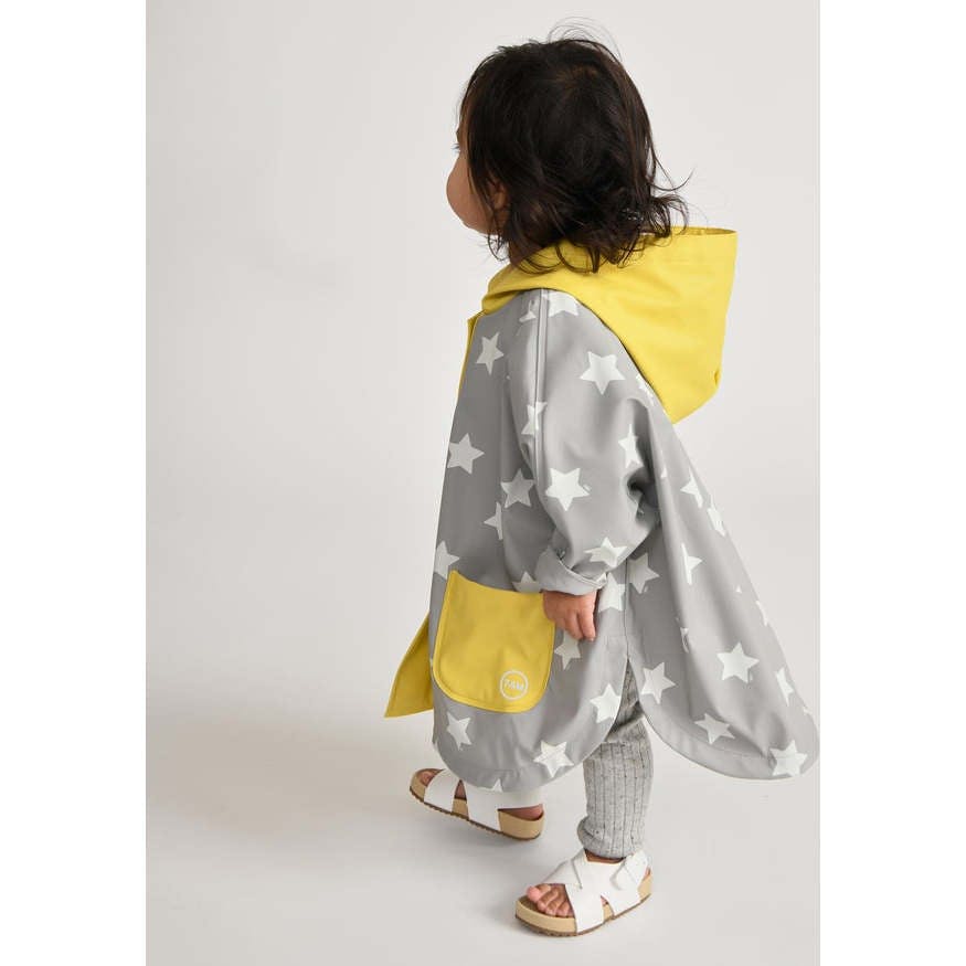 Stars Print Rain Hooded Poncho