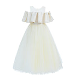 Champagne Tulle Bow Amica Dress
