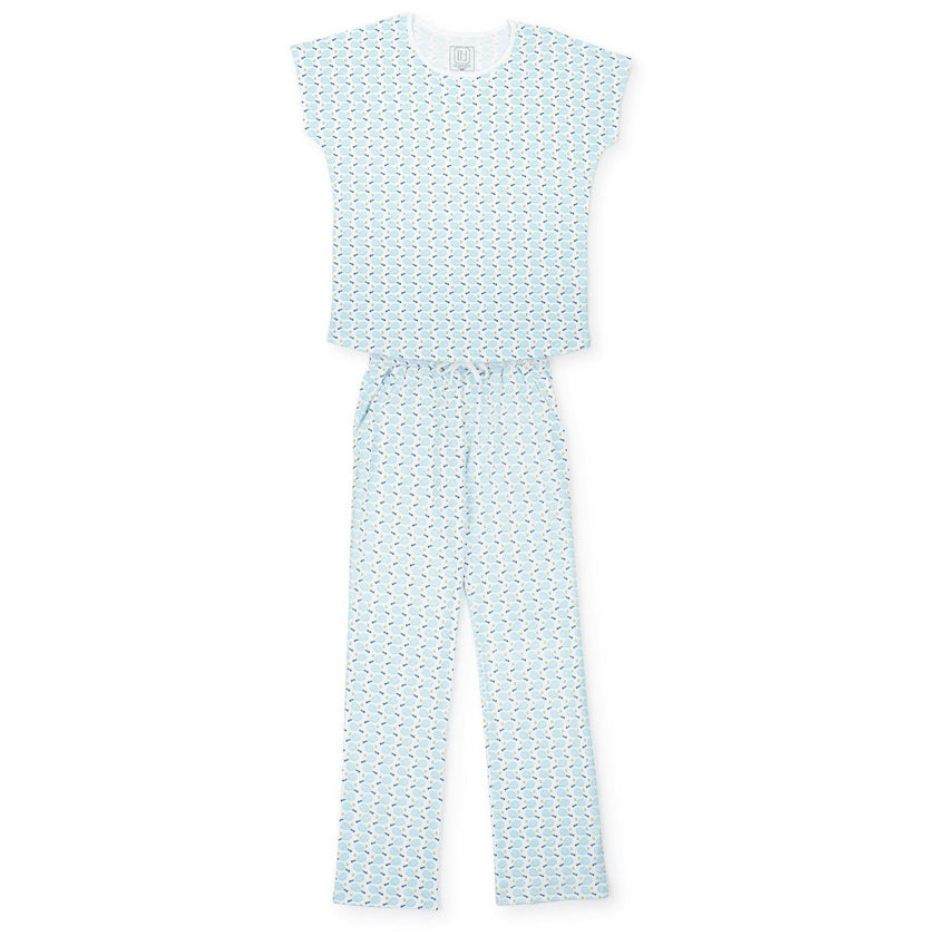 Marcia Women's Pajama Pant Set - Tennis Match Blue