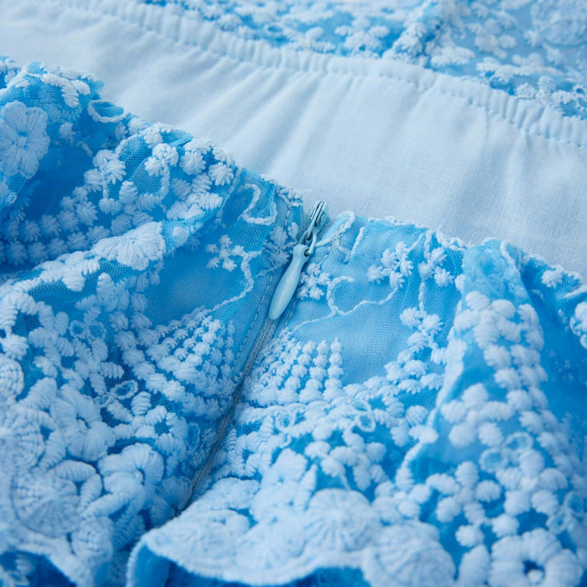 Paloma Lace Frill Mini Dress