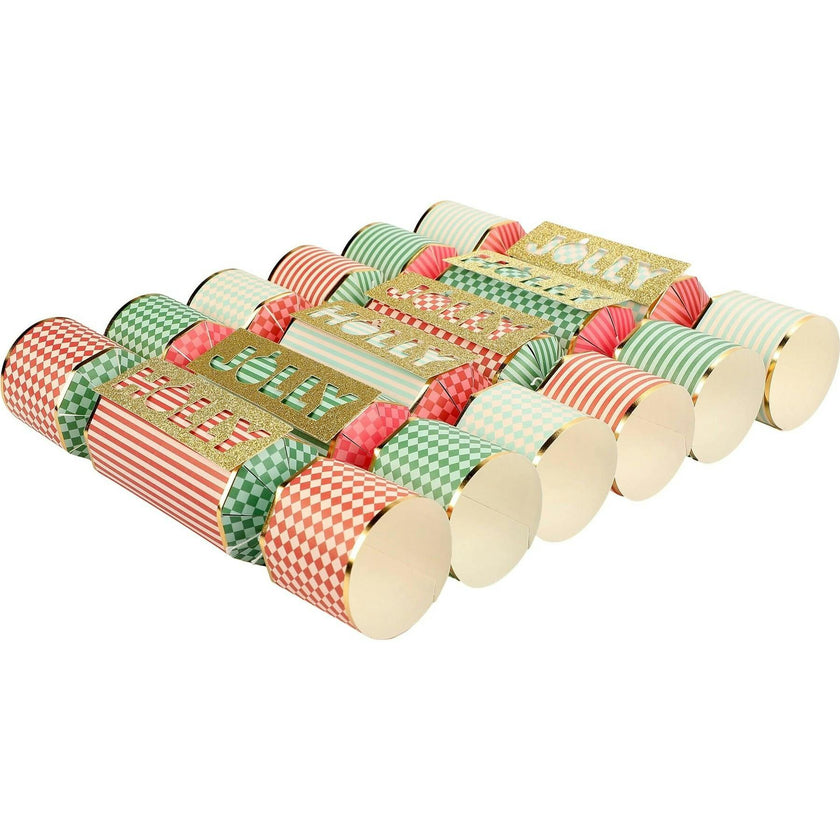 Holly Jolly Holiday Crackers (Set of 6)