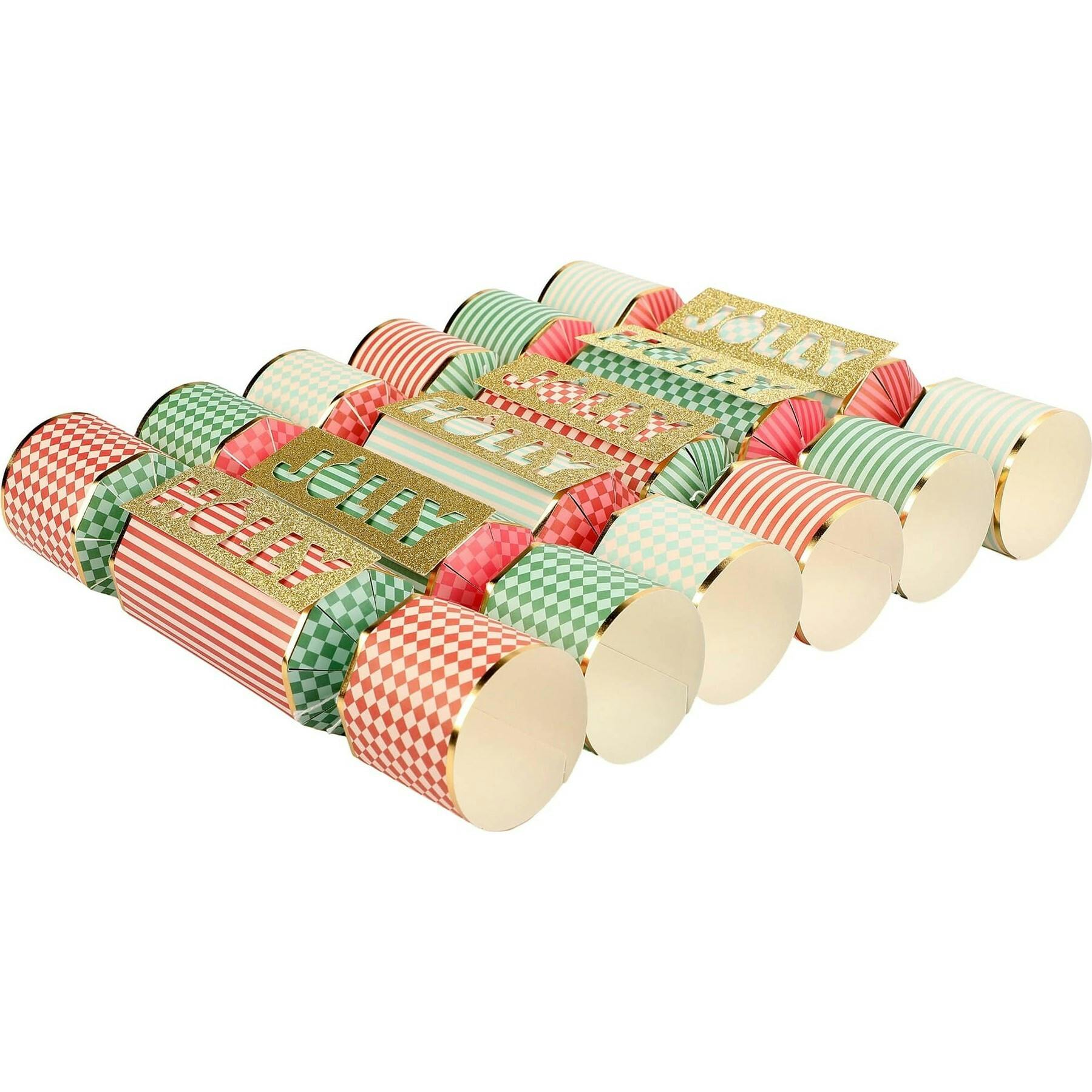 Holly Jolly Holiday Crackers (Set of 6)