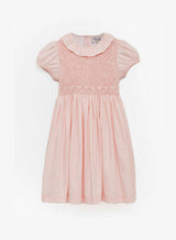 Willow Rose Hand Smocked Dress in Pink