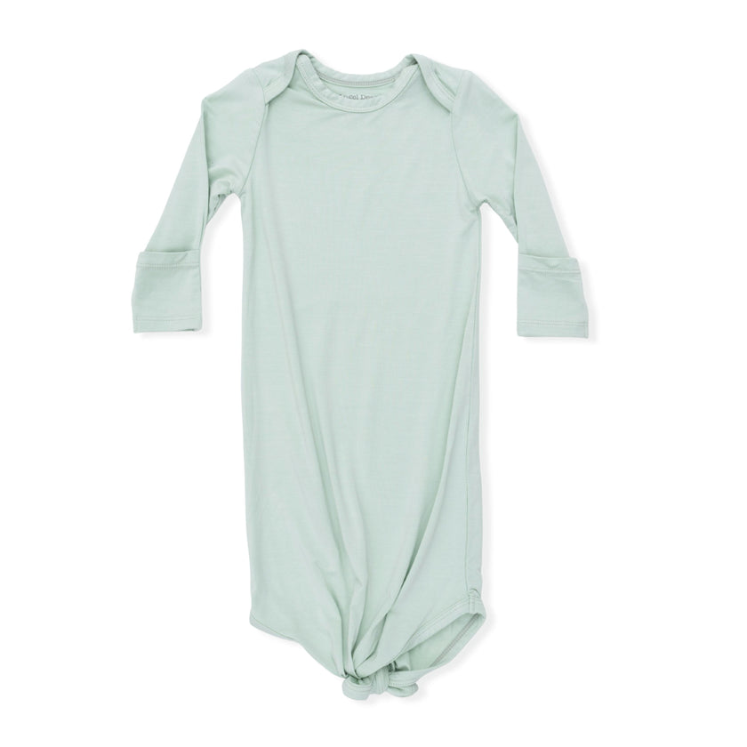 Solid Cameo Green - Knotted Gown and Hat
