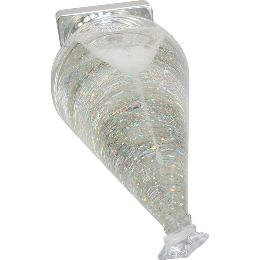 14-Inch Battery-Operated Clear and Silver Lava Light Tree