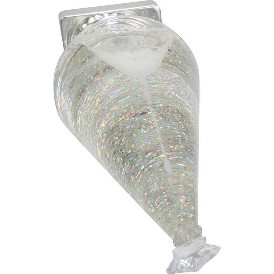 14-Inch Battery-Operated Clear and Silver Lava Light Tree