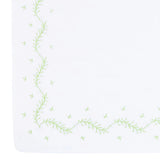 Embroidered Crib Sheet - Meadow