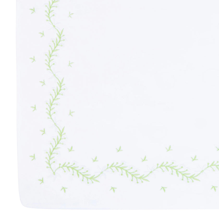 Embroidered Crib Sheet - Meadow