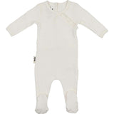 Quilted Waffle Girls Long Sleeve Footie
