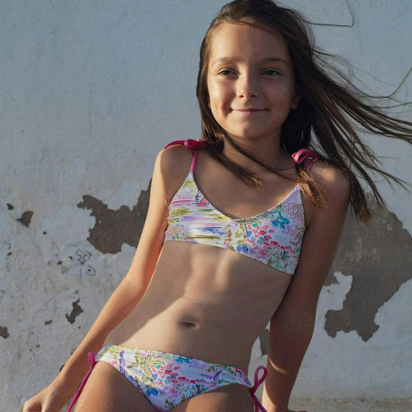 Girls' two-piece swimsuit, pink| GIGI 2P