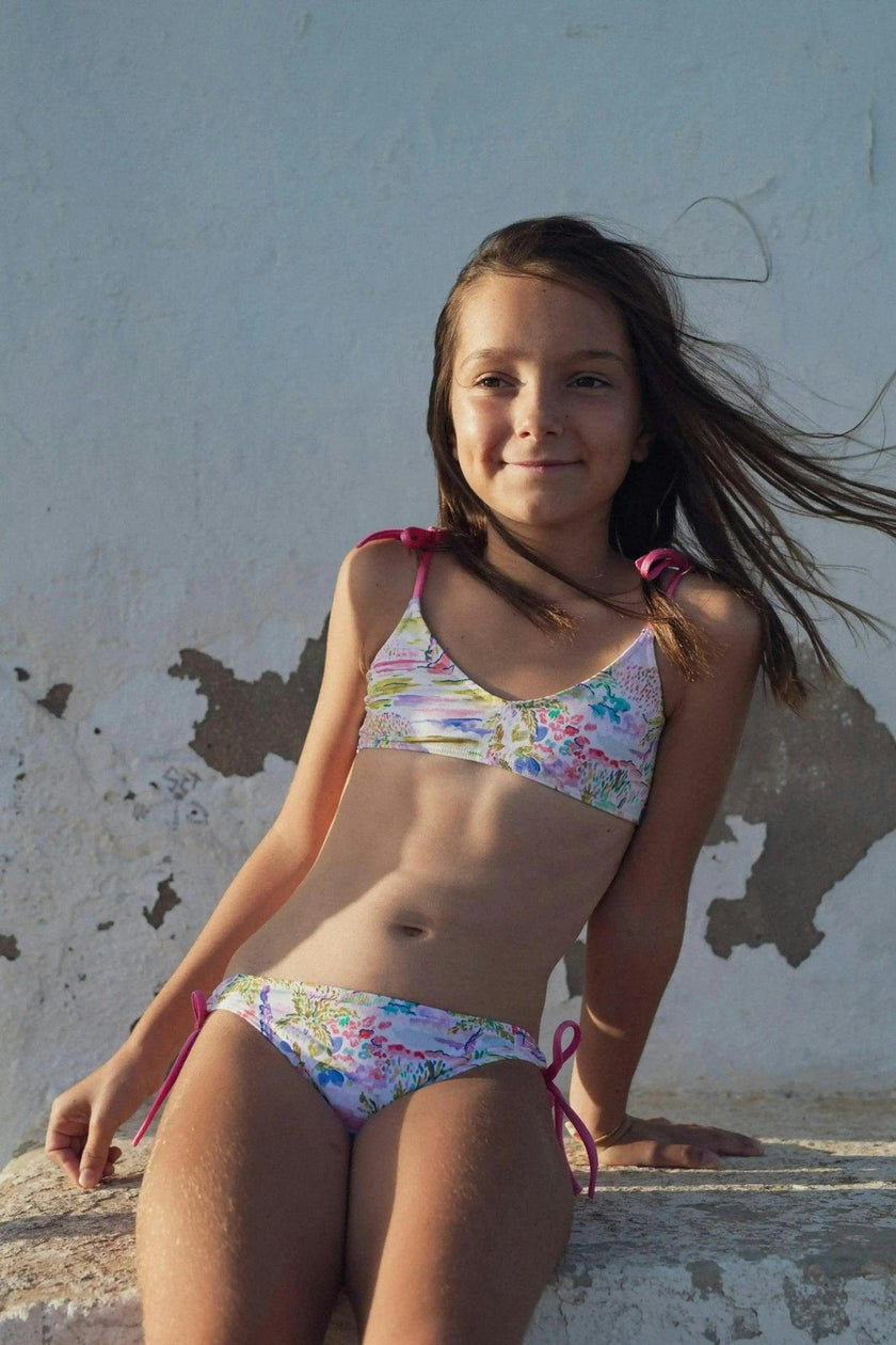 Girls' two-piece swimsuit, pink| GIGI 2P