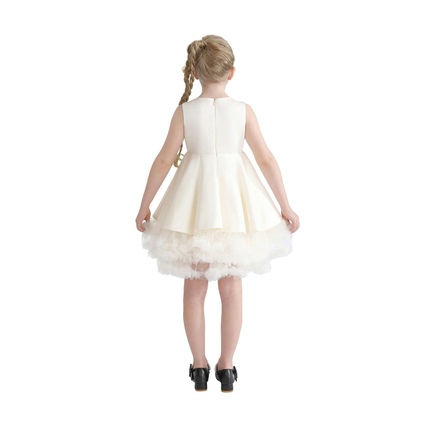 Ivory Anastasia Bow Tulle Dress