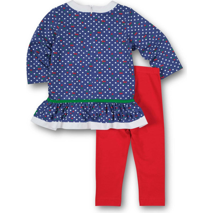 Polka Dot Cherry Knit Tunic Set