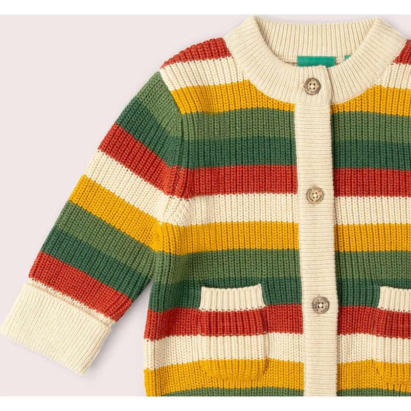 Spring Rainbow Knitted Snuggly Cardigan, Multi