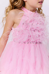 Pink Princess Feather Dress