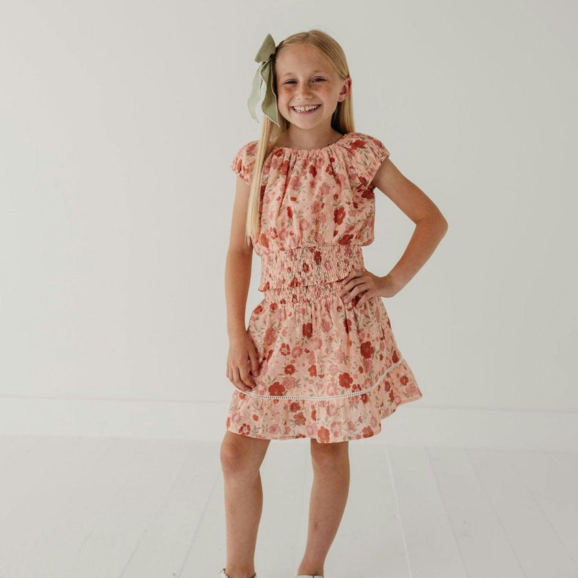 Smocked Eyelet Skirt