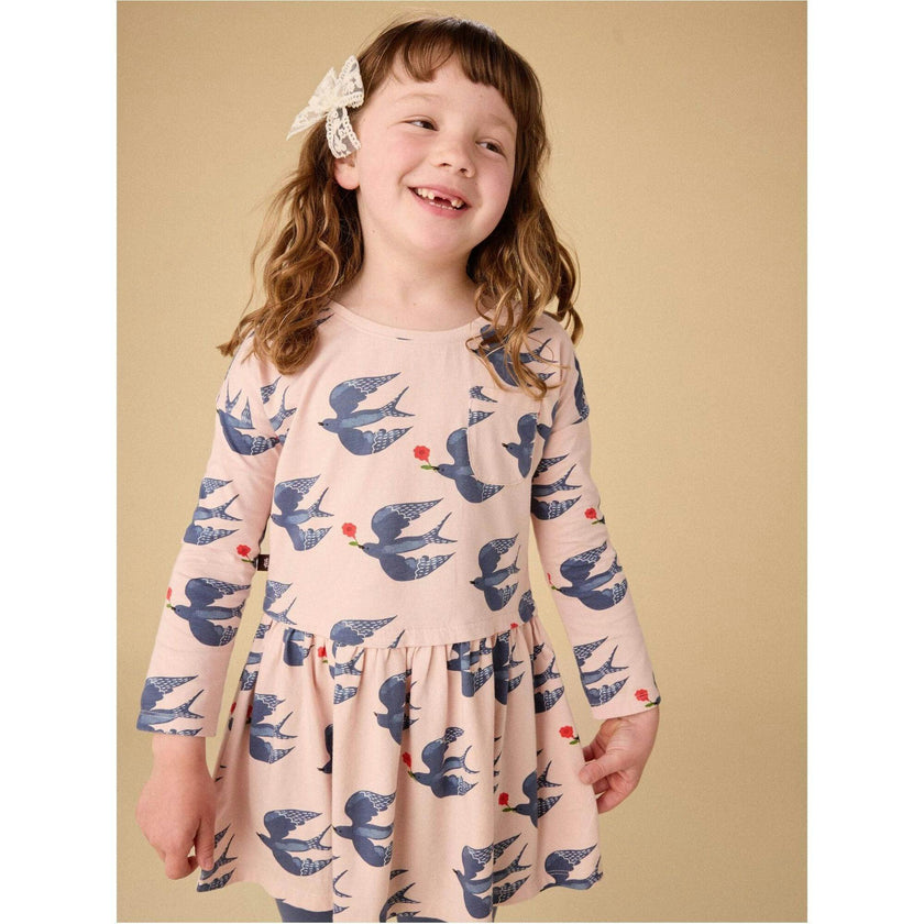 Printed Pocket Play Dress, Pink