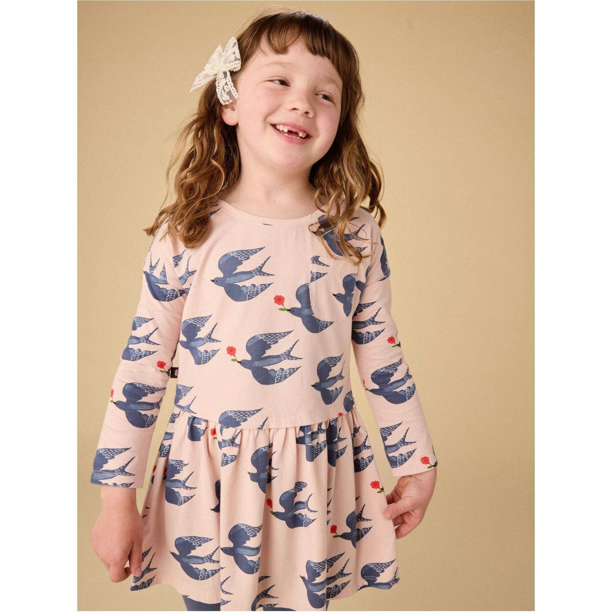 Printed Pocket Play Dress, Pink