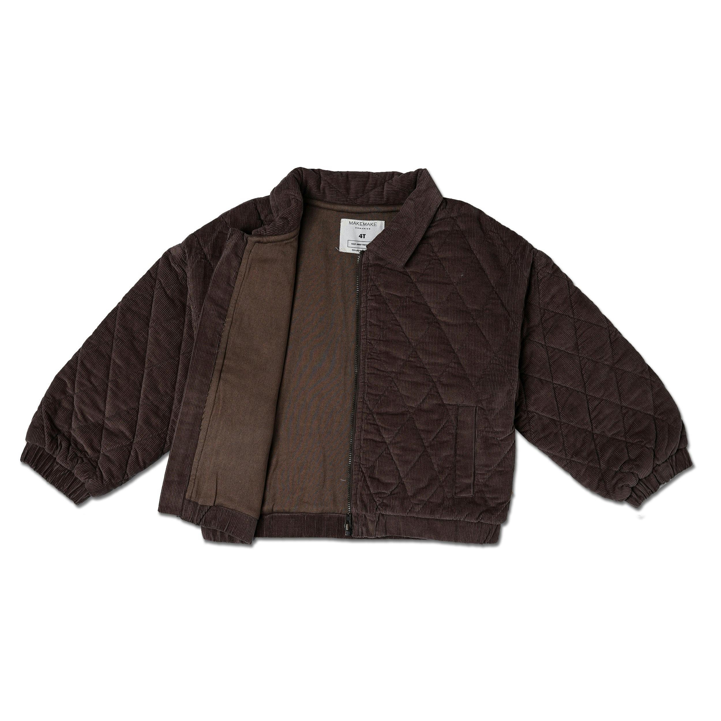 Organic Quilted Bomber Corduroy Jacket