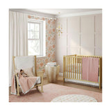 Parker Pink Floral Cotton Fitted Crib Sheet