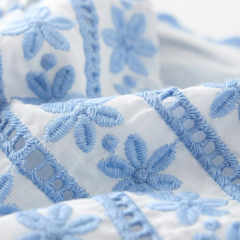 Odessa Frill Embroidered Top