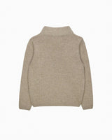 Charles Car Half Zip Sweater in Oatmeal