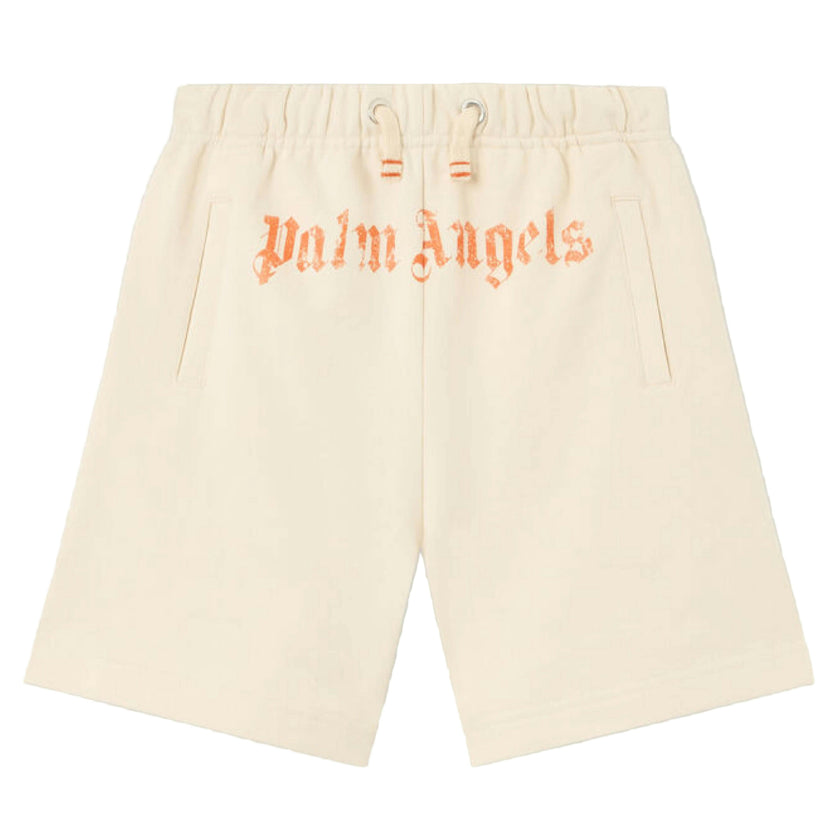 Off White Brushed Logo Sweatshorts
