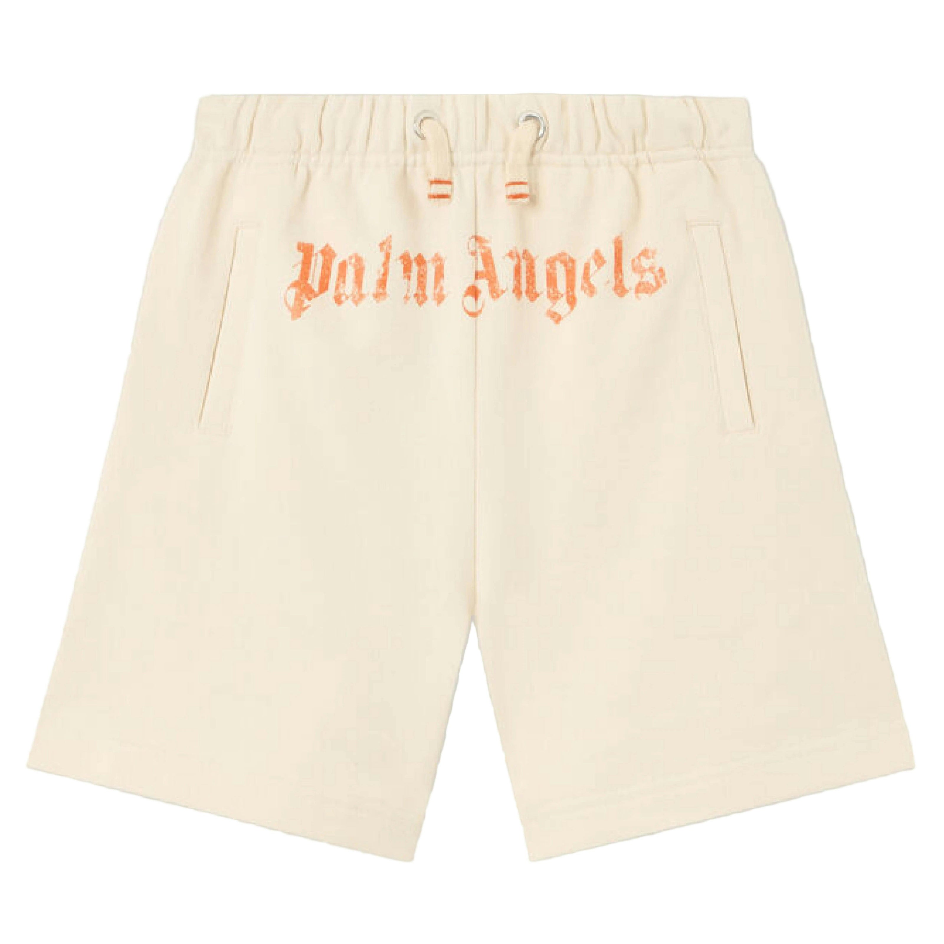 Off White Brushed Logo Sweatshorts