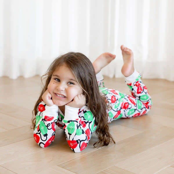 Organic Kids Pajamas - Holiday Lights