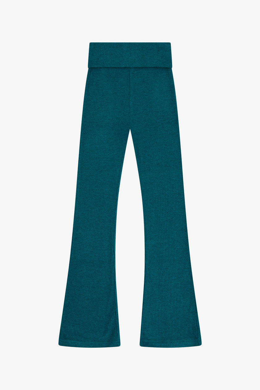 Tenly Hacci Rib Waisted Flared Pants