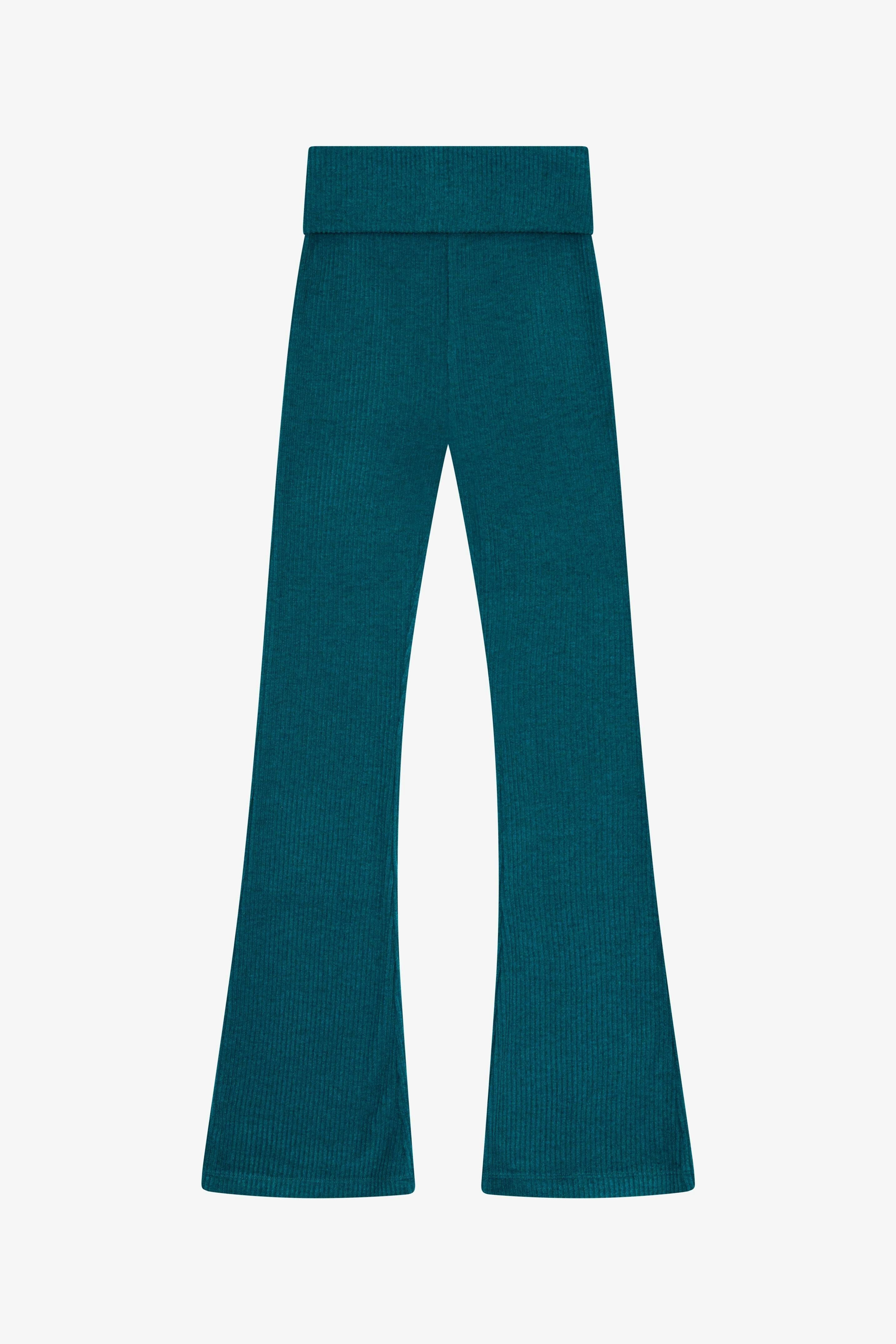 Tenly Hacci Rib Waisted Flared Pants