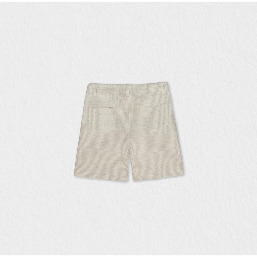Bob Baby Shorts Linen, Beige Stripe Linen