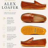 Alex Driver Moccasin | Natural Brown Leather