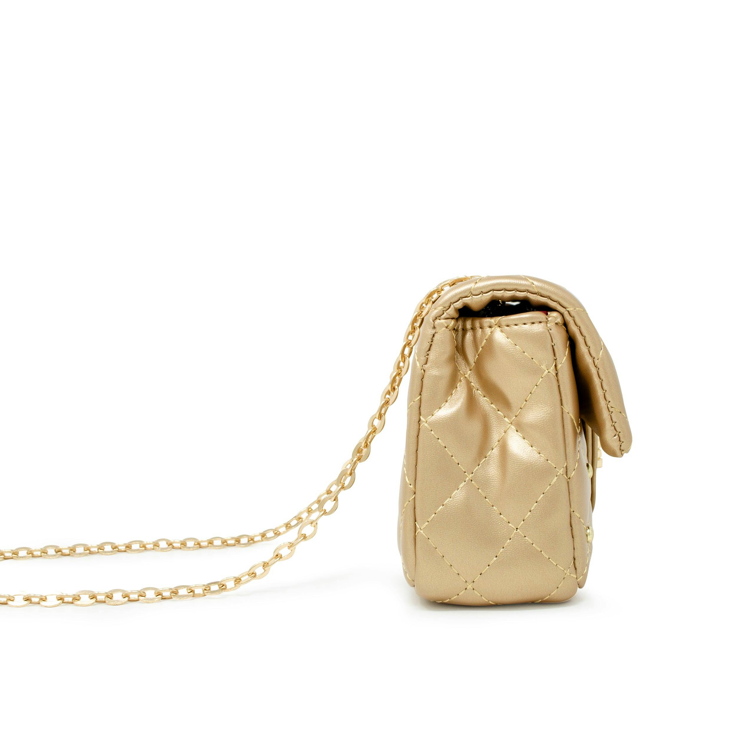 Classic Quilted Stud Flap Mini Handbag