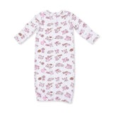 Football Cheer Nursery - Kimono Gown and Ruffle Knotted Hat
