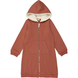 Zip Faux Fur Hoodie Dress