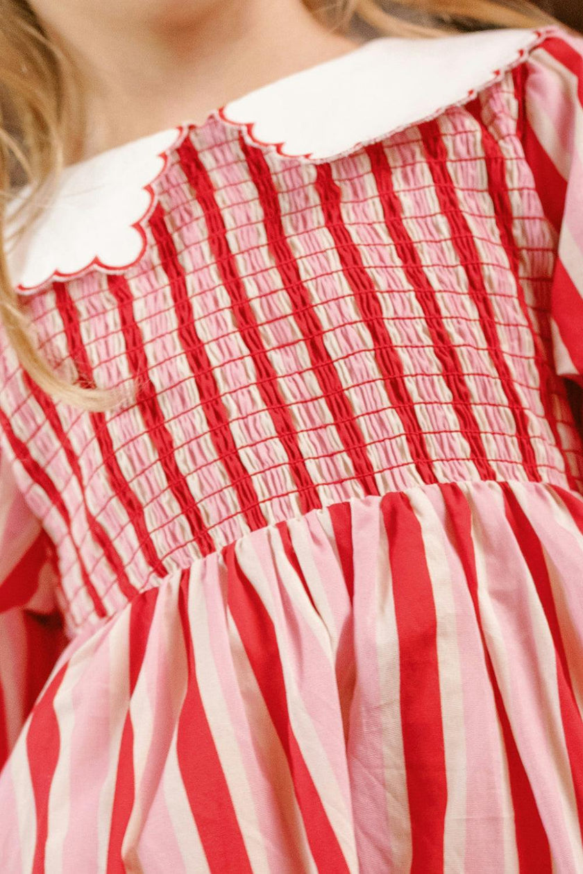 Mini Hawthorn Dress in Candy Cane Stripe