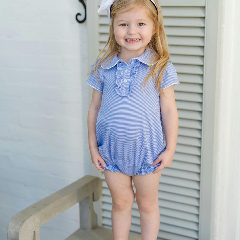 Gabby Girls' Bubble Blue Stripes