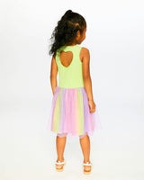Sleeveless Bi-Material Dress