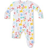 Balloon Animals - Blue - 2 Way Zipper Footie