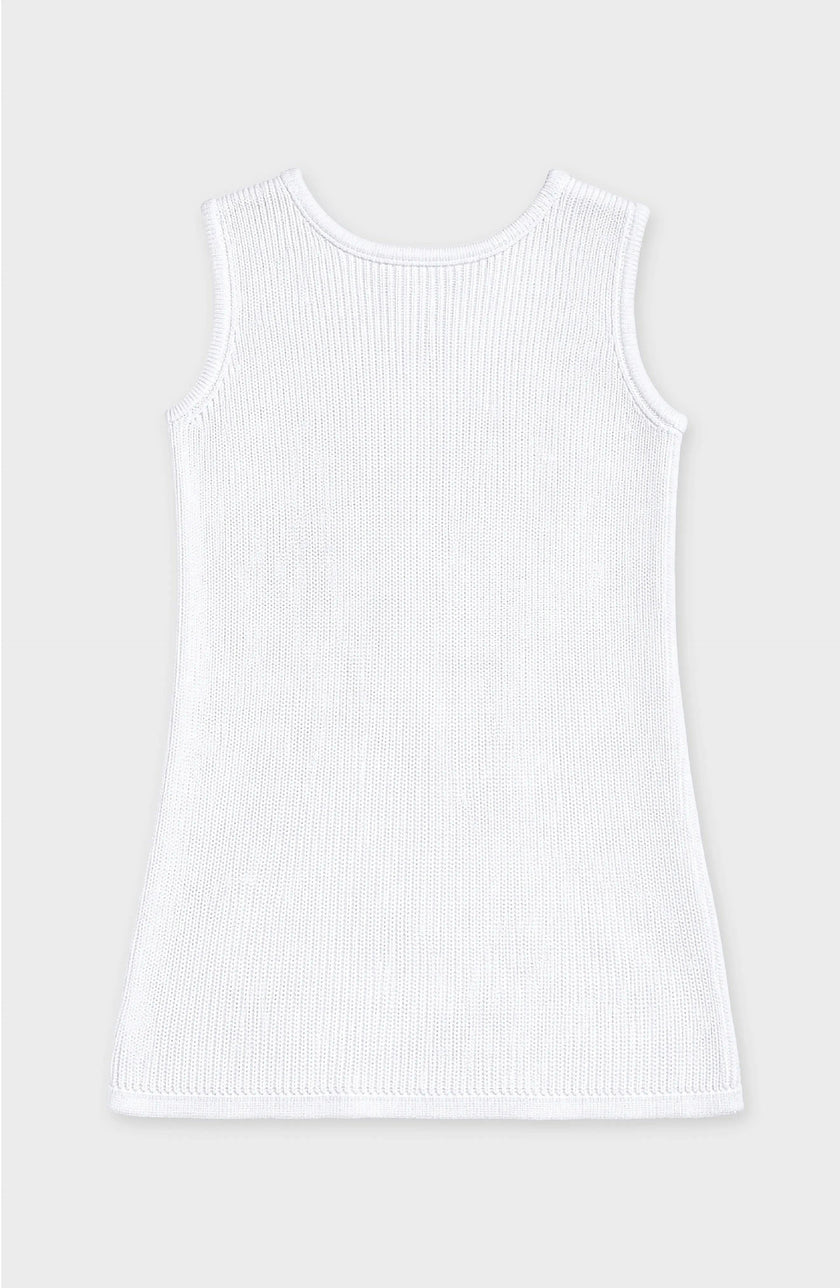 Jada Starfish Knit Summer Shift Dress - White