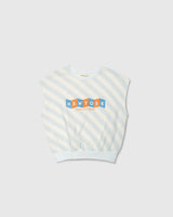 Organic Brooklyn Tank in Sky Blue Stripe