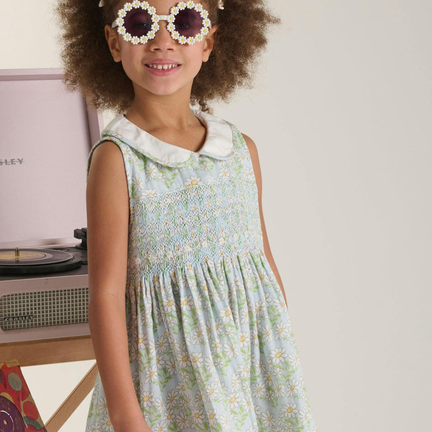 Hand-Smocked Girls Dress - Catalina