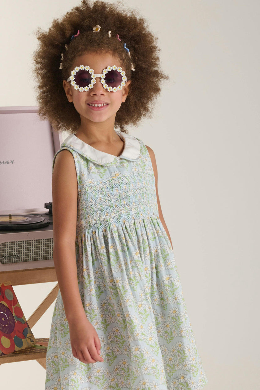 Hand-Smocked Girls Dress - Catalina