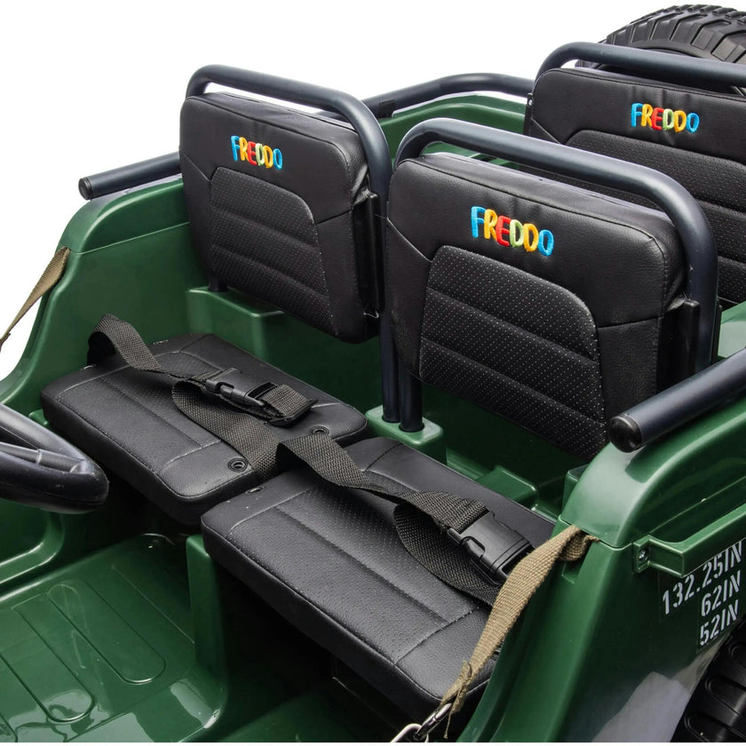 Military Willys 24V 3-Seater 4x4 Kids Ride-On Truck