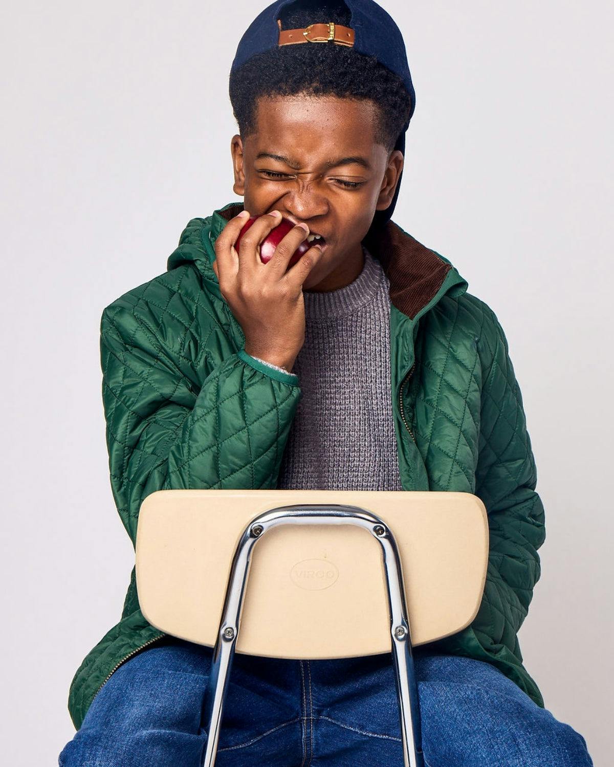Kids Puffer Jacket in Ivy Green