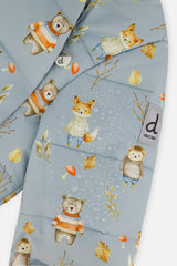 Baby Two Piece Snowsuit Blue Animal Print