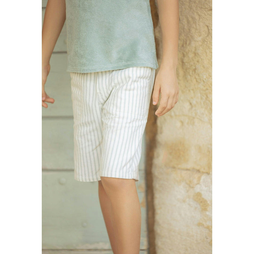 TARTINE ET CHOCOLAT Sea Green Striped Shorts